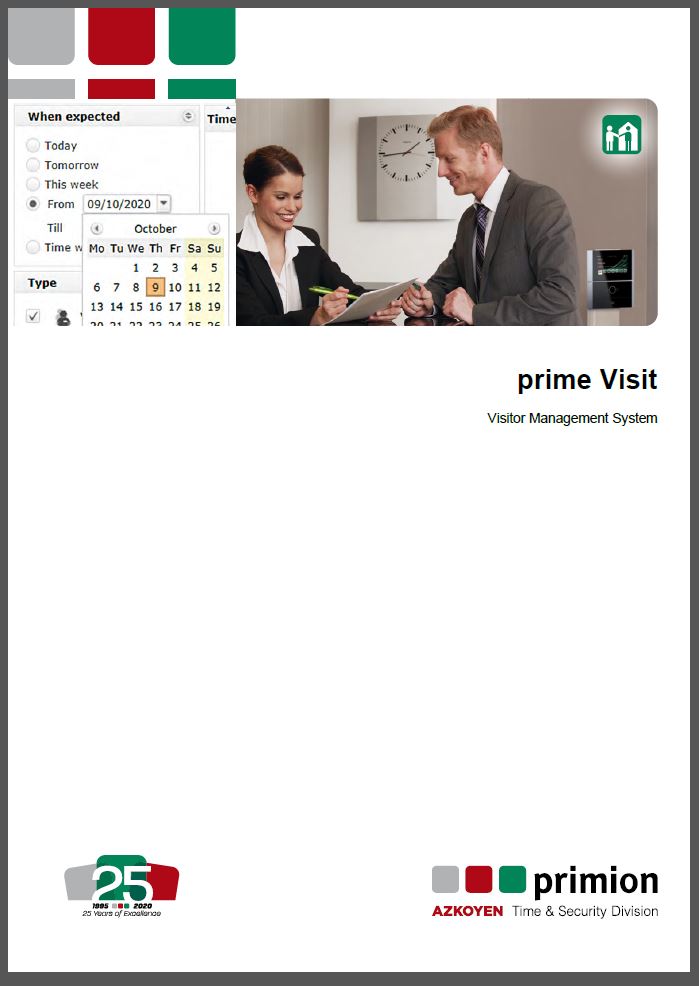 Software prime Visit voor bezoekersbeheer